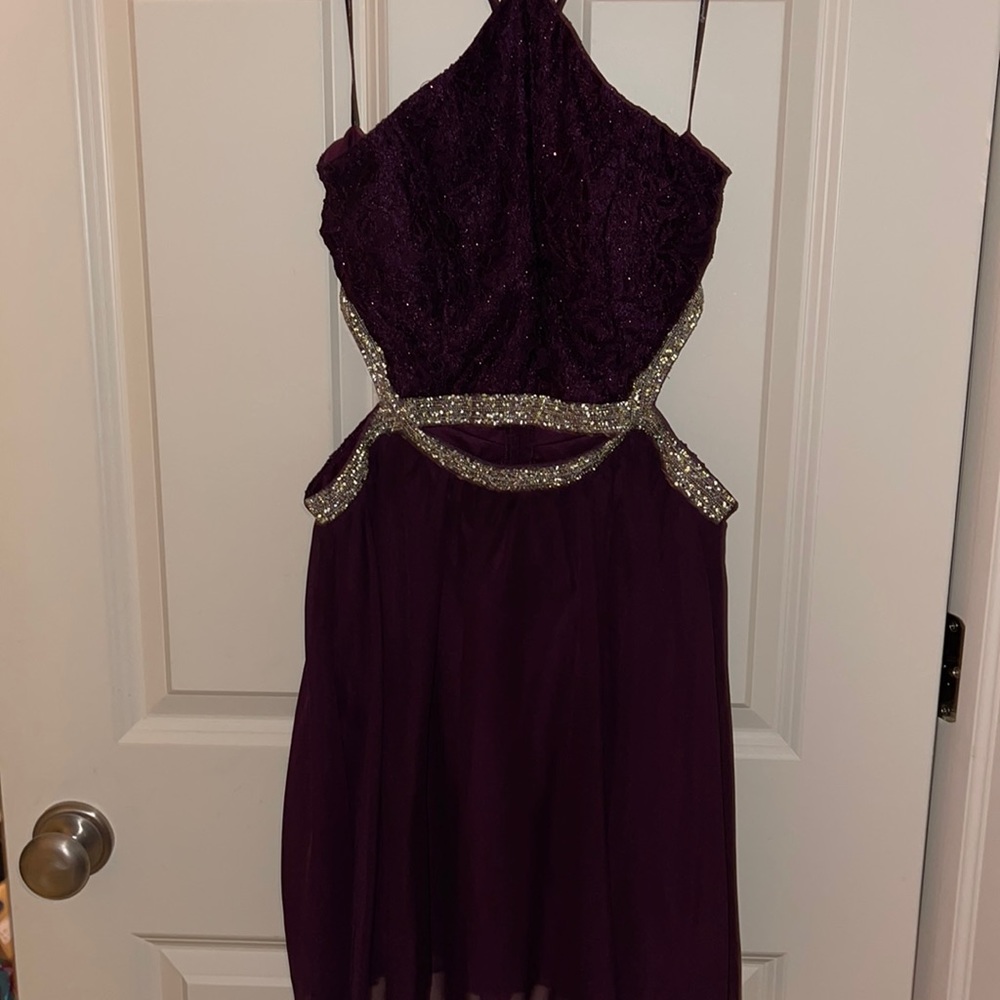 Formal dress, brand: speechless (David’s bridal), size 13, plum color